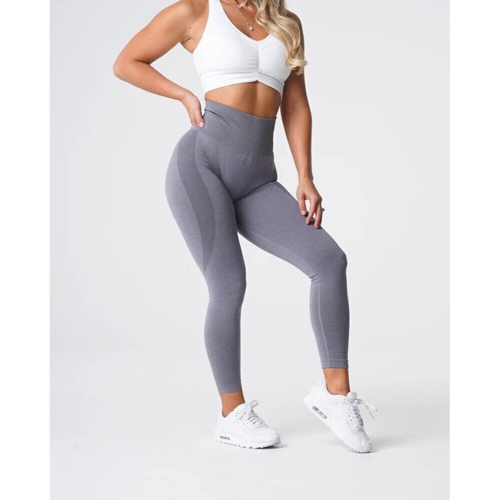 NVGTN Grey Contour Seamless Leggings High-Waisted Tights Women's S
